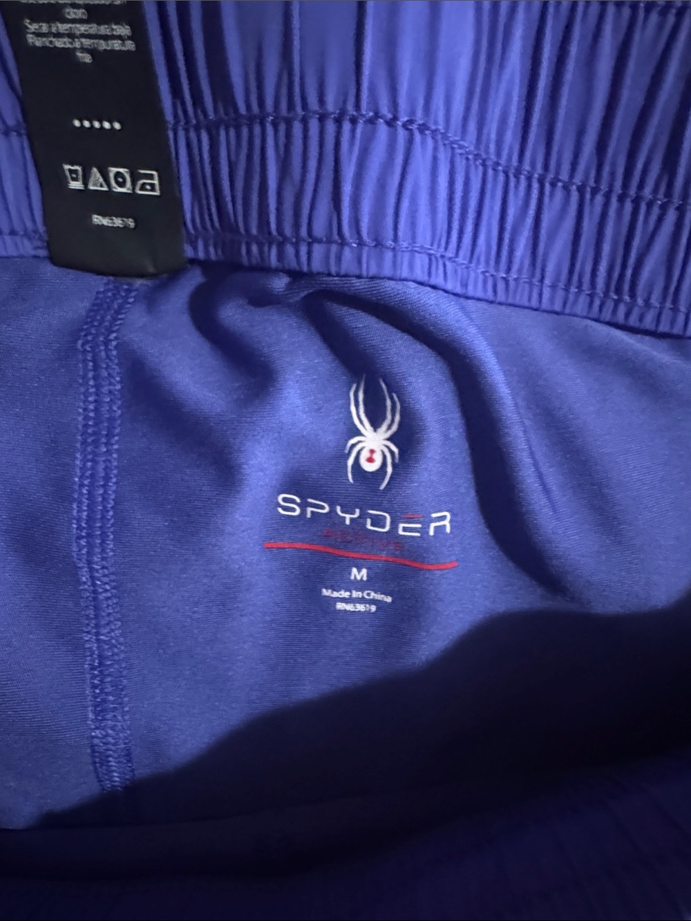 Spyder Men's Purple Athletic Shorts with Red Accent